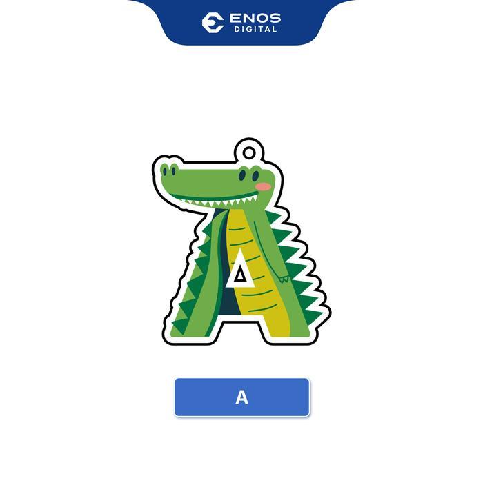 Gantungan Kunci Akrilik Alfabet Karakter Hewan - Keychain Acrylic Alphabet Animal Series - A
