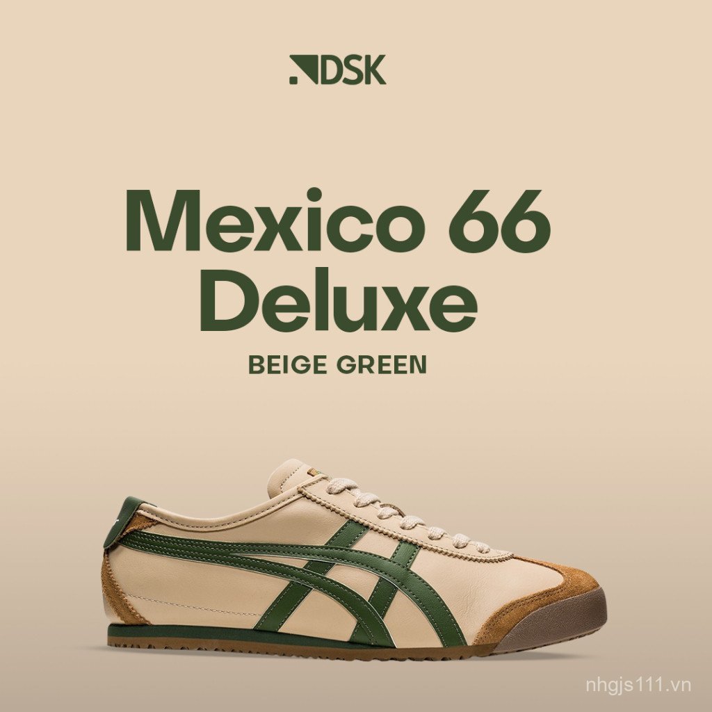 0nitsuka Tiger Mexico 66 deluxe Beige Green Giày thường ngày dành cho nam và nữ Giày thể thao Unisex
