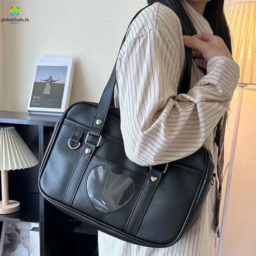 Túi Tote LFINDS JK, Túi Đeo Ngang Trái Tim Tình Yêu JK Đồng Nhất Túi Đeo Vai, Vintage Đen Trắng Dung