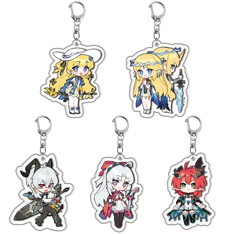 Móc khóa Wuthering Waves Acrylic nhân vật chibi Cartethyia Ciaccona Zani phụ kiện anime trang trí ba