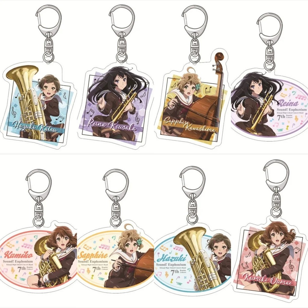 Móc khóa anime Hibike Euphonium mô hình mica Acrylic Sound Euphonium Kumiko Reina phụ kiện trang trí