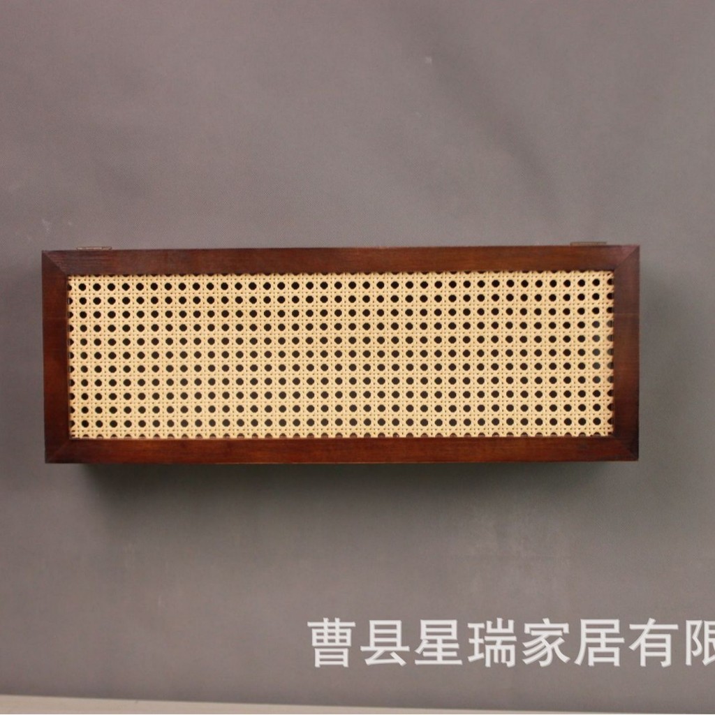Nhật Bản Retro Màu Mây Router Hộp Bảo Quản Gỗ Chắc Chắn Treo Tường wifi Kệ Ổ Cắm Hộp Bảo Quản Xấu Xí
