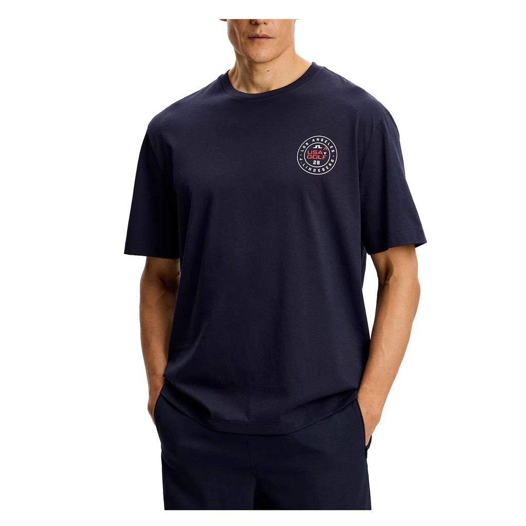 J. J. Áo thun nam ngắn tay phong cách mới Lindeberg Áo thun thể thao Cotton nguyên chất Scottie