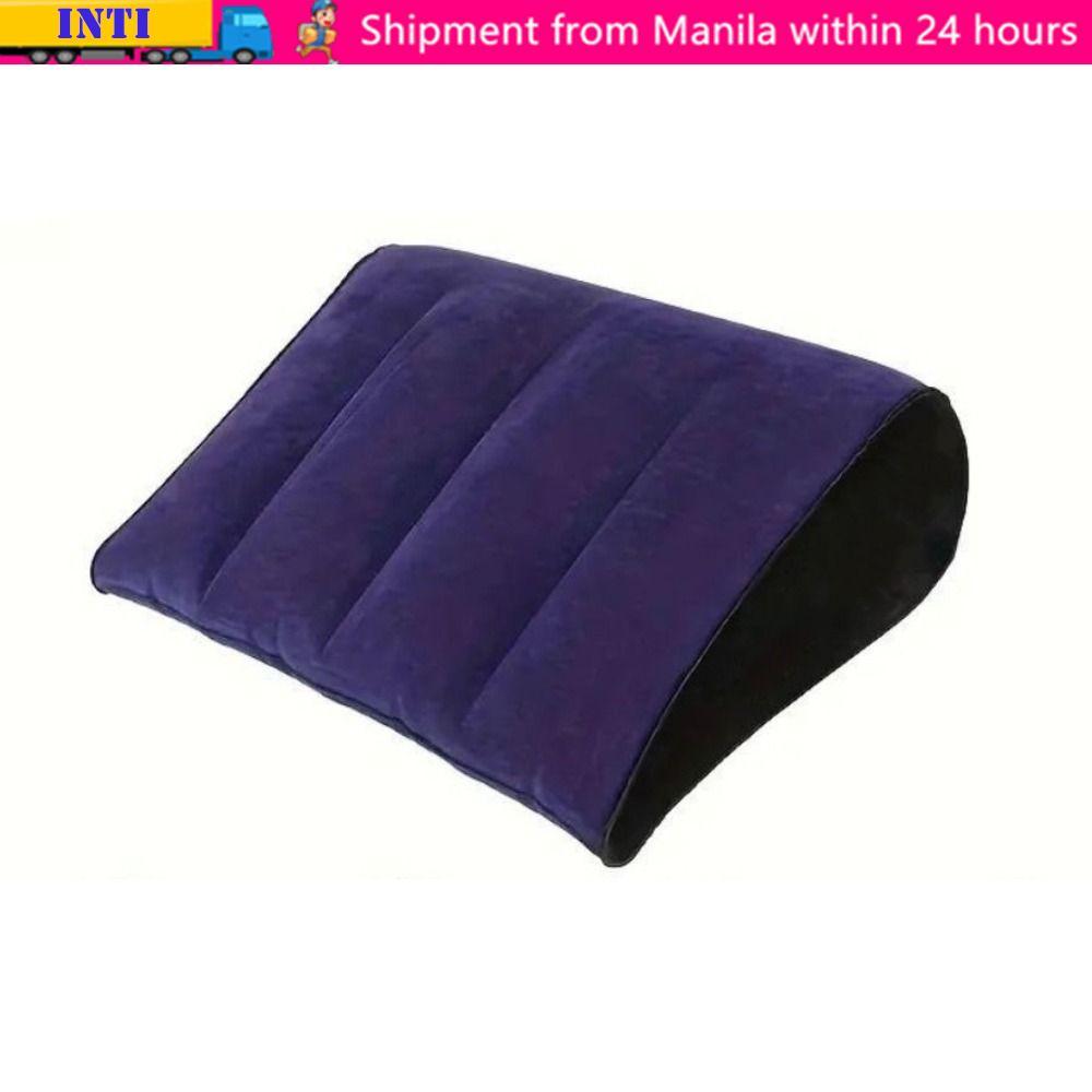 Gối Silicon INTI, Đệm Ma Thuật Tam Giác Xanh + Đen, Gối Bơm Hơi PVC Mềm Bơm Hơi Nhà