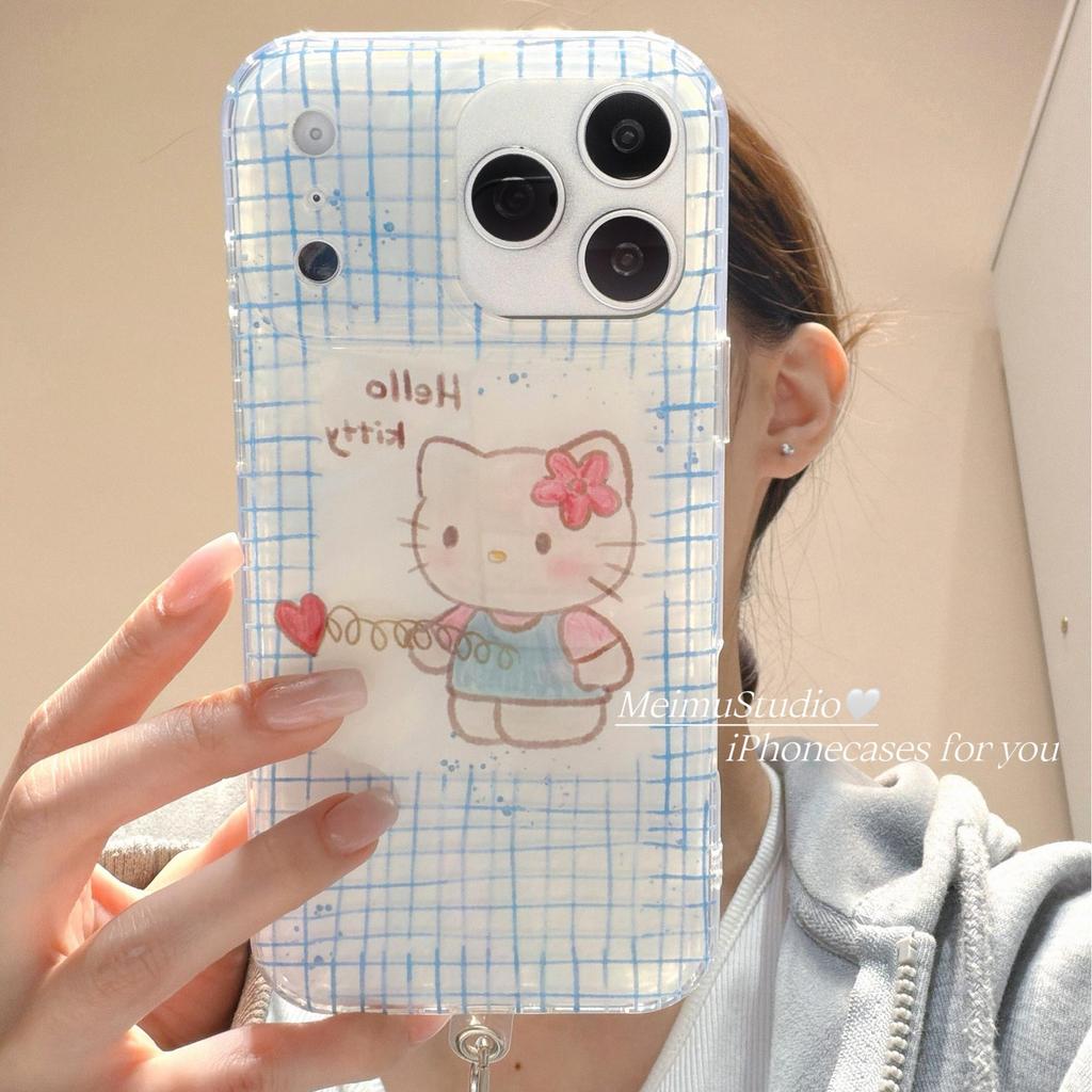 Meimu Hoạt Hình Dễ Thương Graffiti Love Cat Thích Hợp Cho Apple 17 Vỏ Điện Thoại iphone16promax Phon