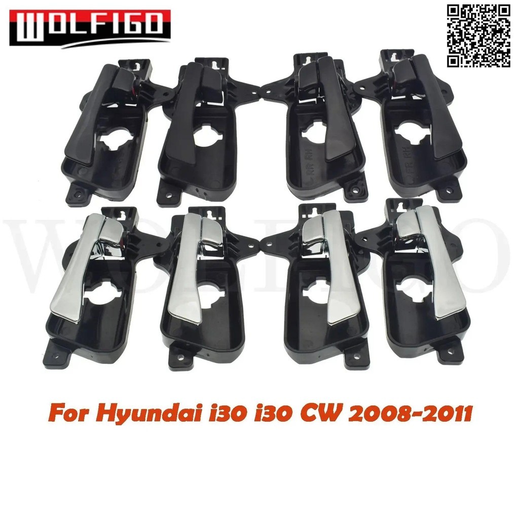 Phía Trước Phía Sau Trái Phải Bên Trong Tay Nắm Cửa Chrome / Đen Cho Xe Hyundai Elantra Lưu Diễn 200