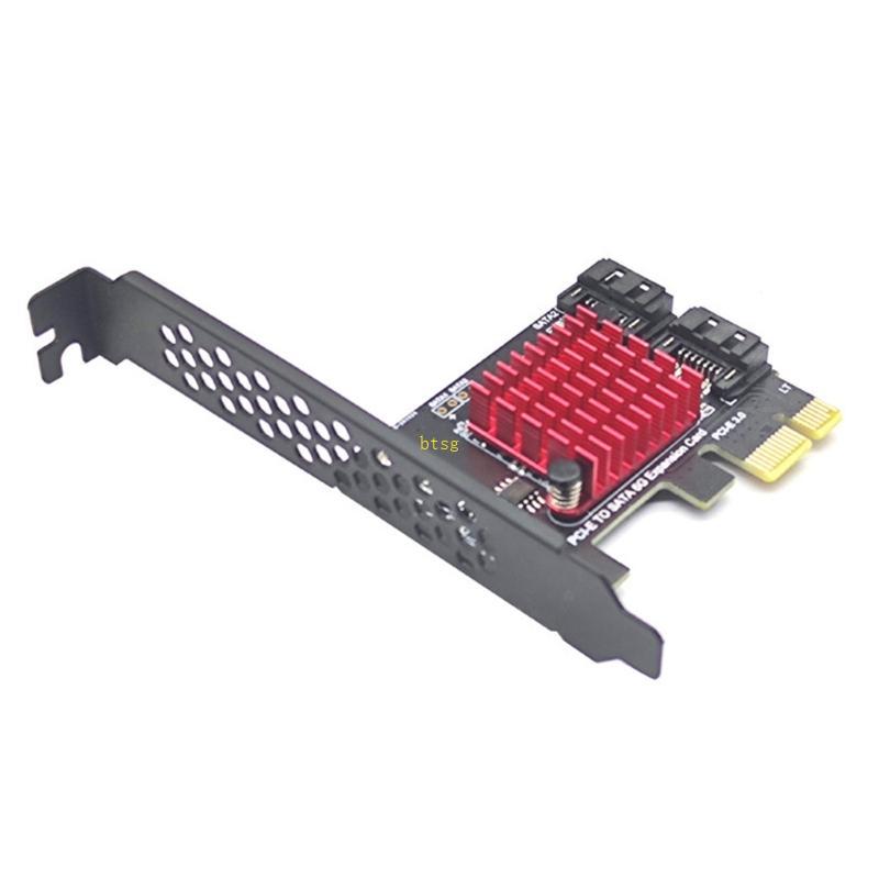 Btsg PCIE 1X GEN3 sang SATA3 0 Thẻ Mở Rộng 6Gbps Bên Trong 2 Cổng 6Gbps Thẻ Điều Khiển Tốc Độ Thẻ Mở
