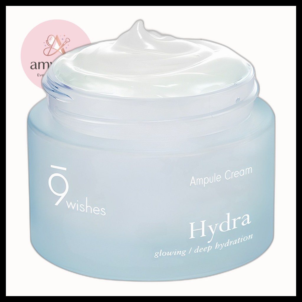 [9wishes] 9Wishes Hydra Ampoule Cream, 50 ml, 1 cái / Kem Ampoule Hàn Quốc / Dewy Finish / 100% Auth