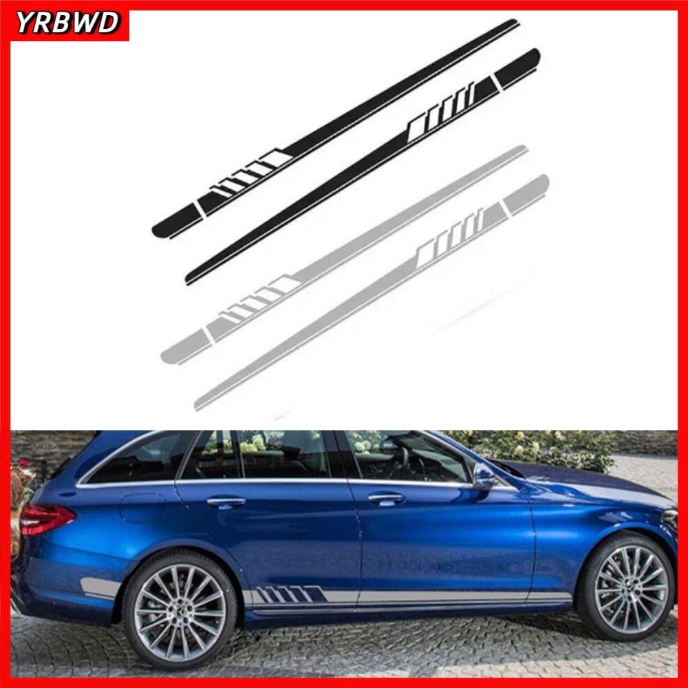 Nhãn dán xe YRBWD, Đề can thân xe tự dính PVC, Phụ kiện xe hơi có thể tháo rời chống nước cho Benz W