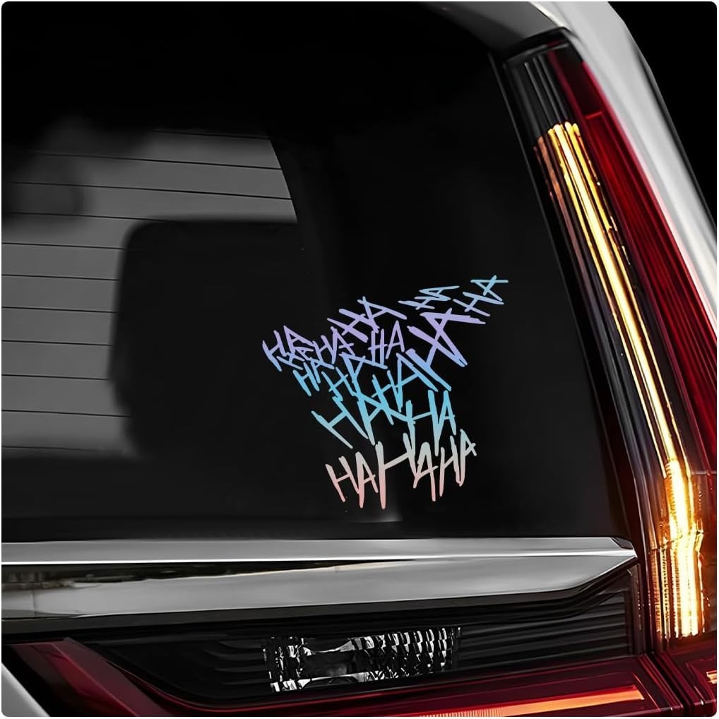 Hahaha Dán Xe Ô Tô, Chống Thấm Nước Phản Quang Hahaha Cười Cản Xe Ô Tô Mũ Bảo Hiểm Xe Máy Decal, Nhã