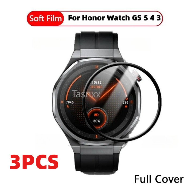 1-3 Chiếc Kính Cường Lực Cạnh Đen Cho Honor Watch GS 5 4 3 3i Pro Kính Cong Bảo Vệ Màn Hình Cho Hono