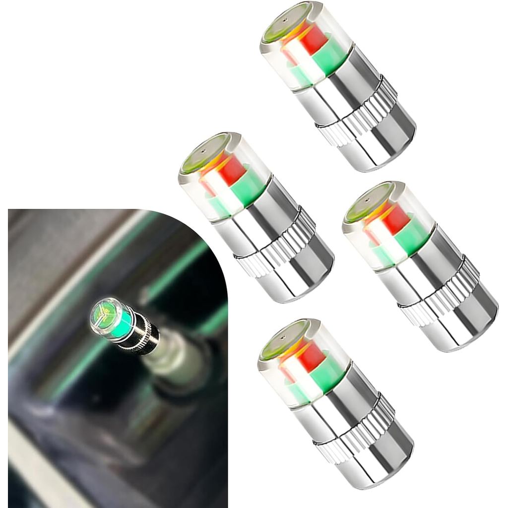 4 Mũ bảo hiểm van giám sát áp suất lốp ô tô, Mũ giám sát áp suất lốp chỉ báo cảm biến, Mũ gốc van áp