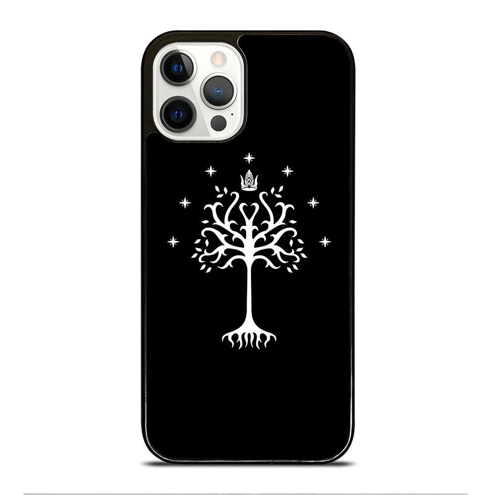 Vỏ bảo vệ Tree of Gondor Đen trắng IPhone 16 17 Pro Max Plus Mini XS XR