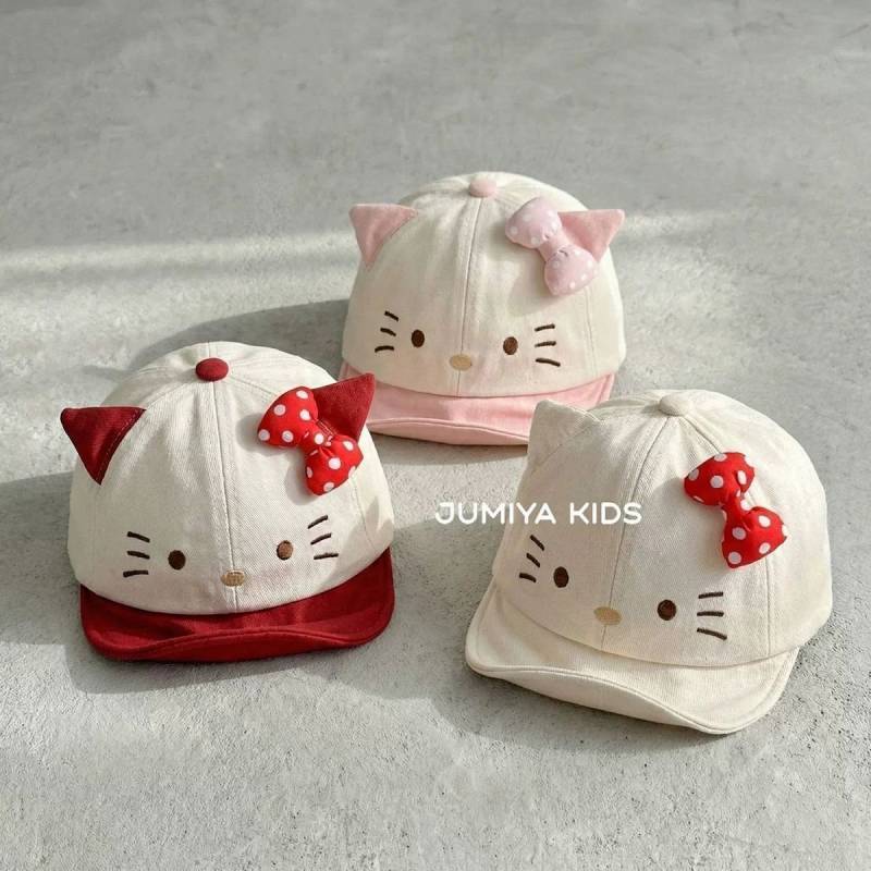 Cute Hello Kitty ~ Korean Style Baby Hat Spring/Summer Thin Peaked Cap 1-Year-Old 2-Year-Old Soft Br
