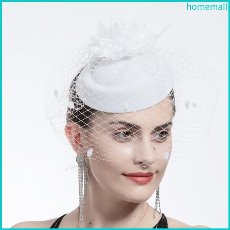 Hình hoa deco băng đô quấn tóc lông vũ tinh tế cho Halloween cosplay