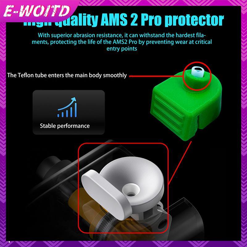 E-WOITD 4 Cái Cho Bambu Lab P2S H2D AMS 2 Pro Bảo Vệ Cổng Thức Ăn 3D Máy In Nâng Cấp Phụ Kiện Bền Đẹ
