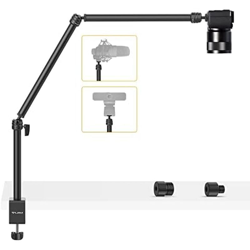 VIJIM LS08 Giá đỡ máy ảnh trên cao linh hoạt, Giá đỡ Webcam Micro Boom Arm Để bàn Chụp ảnh Quay phim