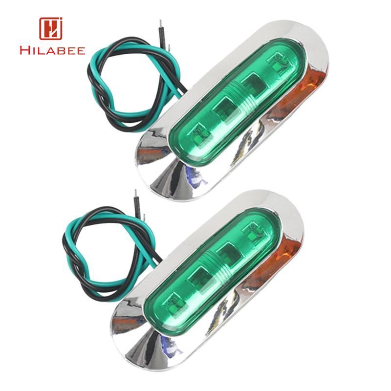 2 Miếng Xe Tải Bên Đánh Dấu Đèn 4LED Đèn Báo Universia Chống Thấm Nước Thay Thế Phụ Kiện Lắp Đặt Di 