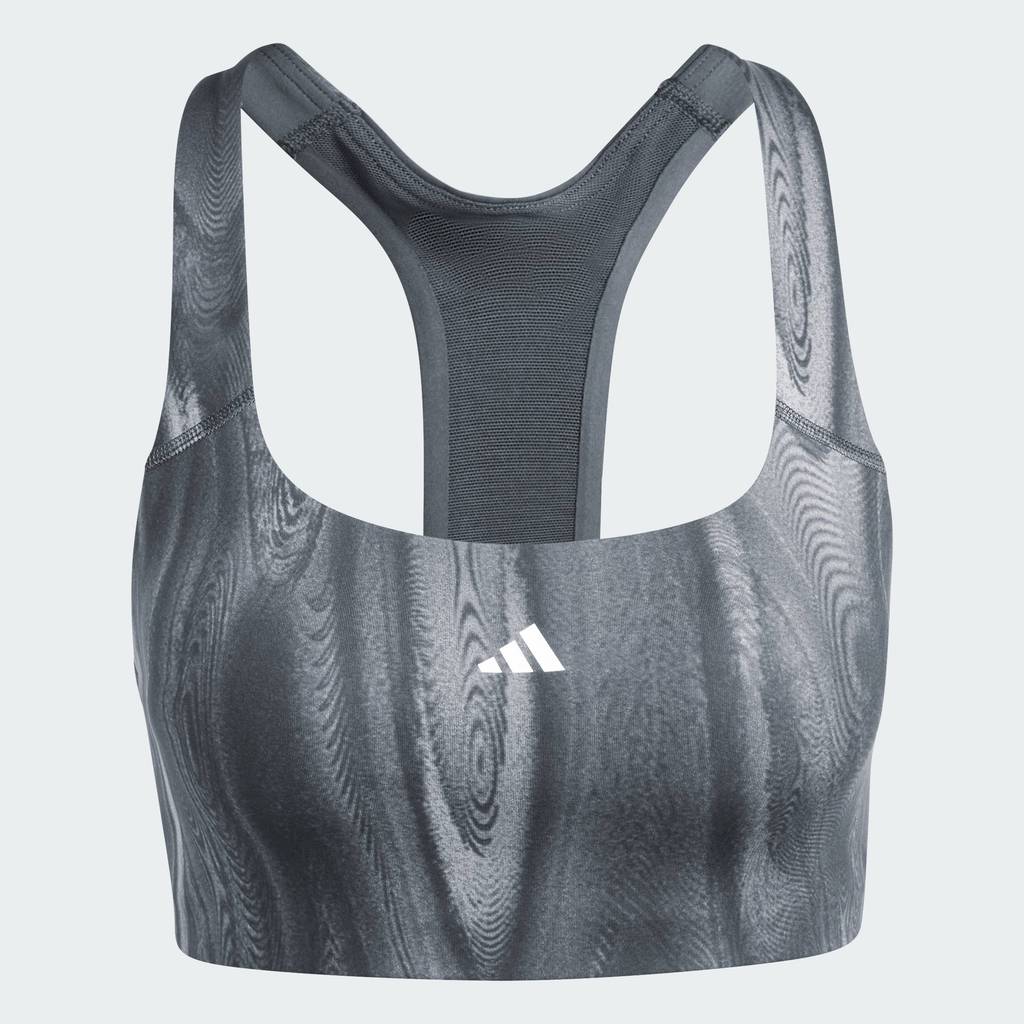adidas Gym & Training PrimeLiftimpact Training Medium Support 3 Stripes Bra Women Grey IW9961