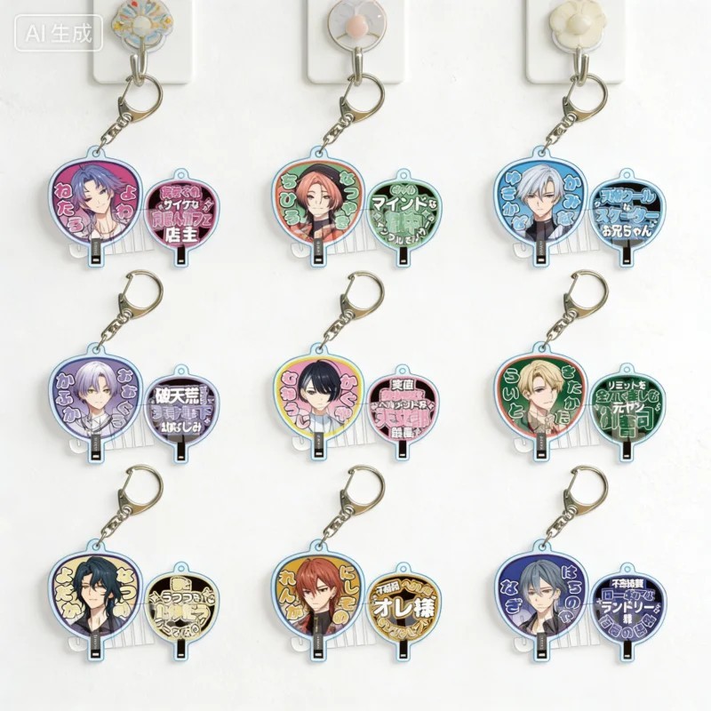 Móc khóa Game 18TRIP Acrylic Mica trong suốt hình nhân vật anime dễ thương trang trí balo túi xách l