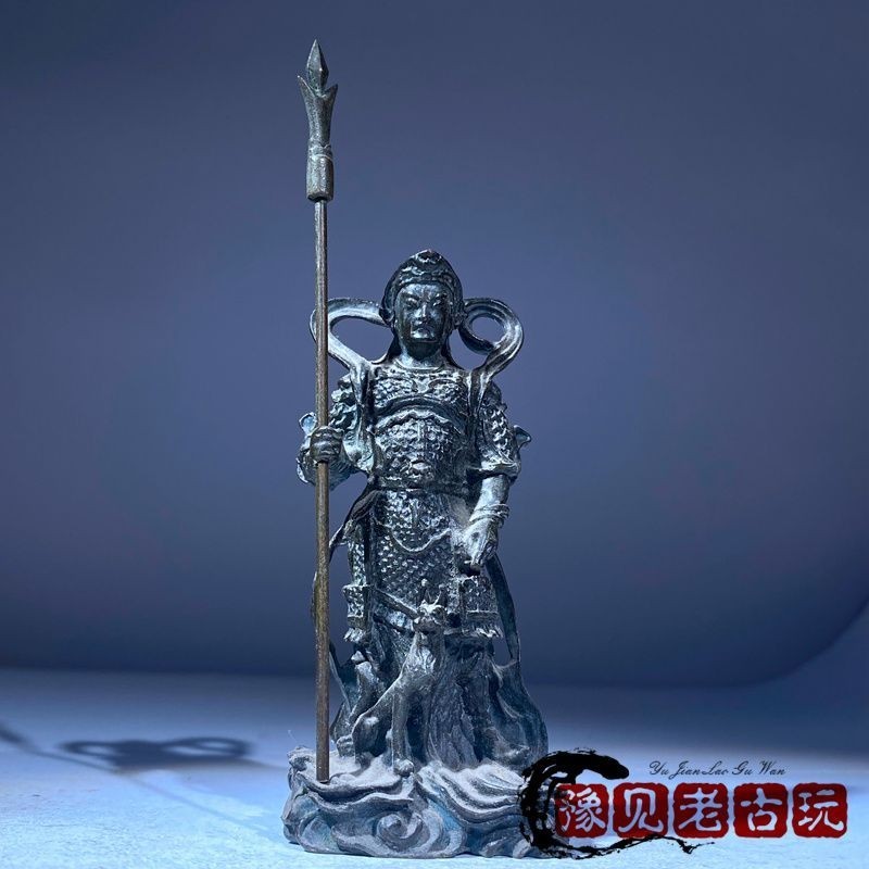 Bộ sưu tập nông thôn Đồ cũ Đồng nguyên chất Erlang Shen Yang Shen Tượng gầm rú Tengu Tượng đồng Đồ t