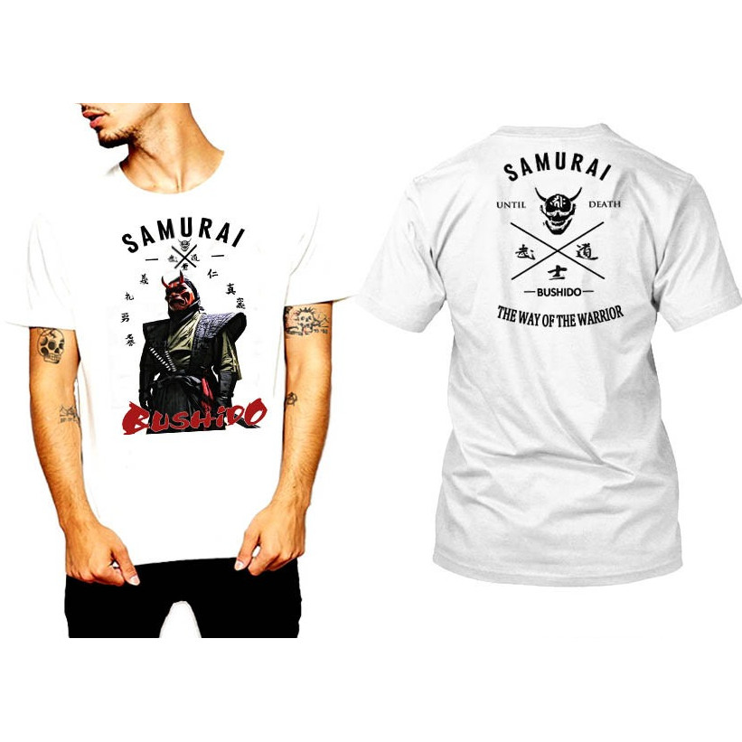 Áo thun samurai cotton 100%, thiết kế catana anime sẵn có