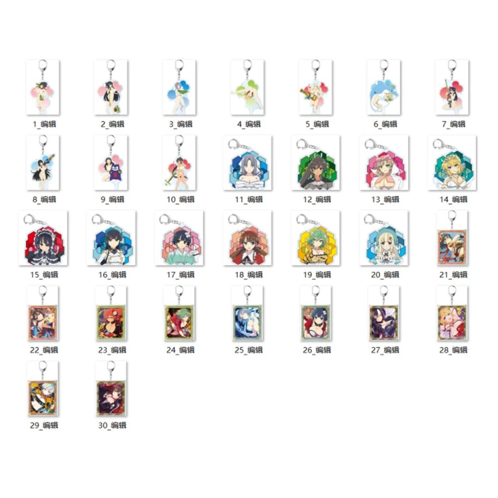Móc khóa Senran Kagura anime Hibari Yumi Murakumo Yozakura Shiki mica Acrylic trang trí túi xách làm