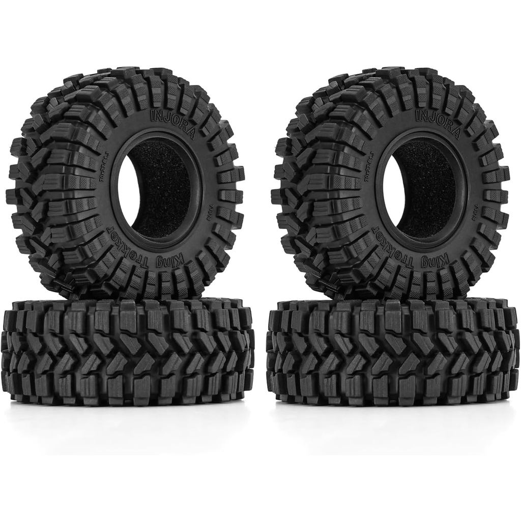 INJORA King Trekker S5 1.3 "Lốp địa hình để nâng cấp xe bánh xích RC 1 / 18 1 / 24, 70 * 27mm (T1314