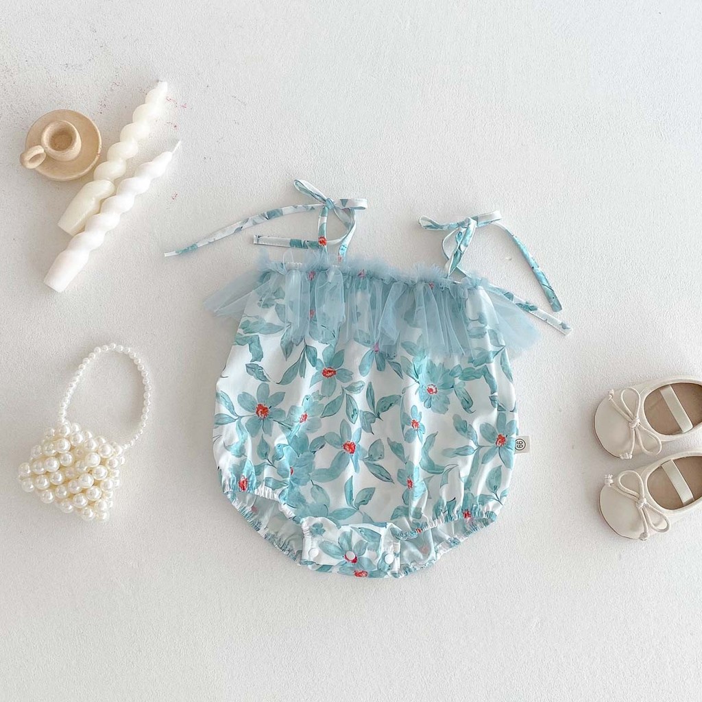 Độc Quyền Cho Bé Mùa Hè Ngọt Ngào In Hình Đồ Bơi Bé Gái Lưới Ren Cổ Áo Liền Quần