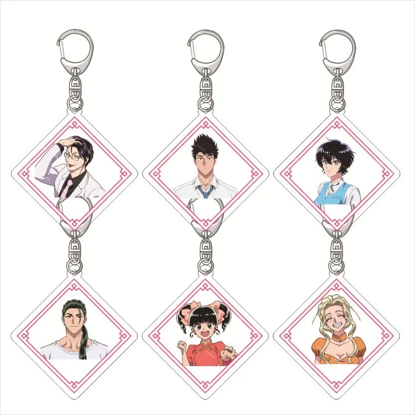 Móc khóa Anime Kowloon Generic Romance Acrylic mica trong suốt in hình sắc nét trang trí cặp sách tú