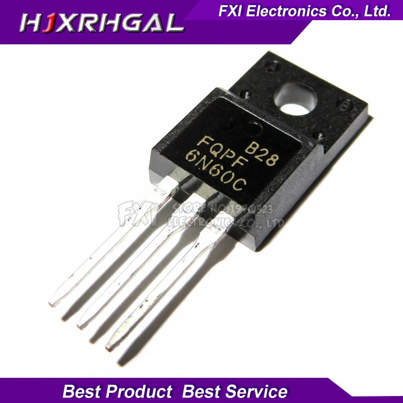 10 Chiếc FQPF6N60C TO-220 6N60C 6N60 TO220 FQPF6N60 Mới nguyên bản