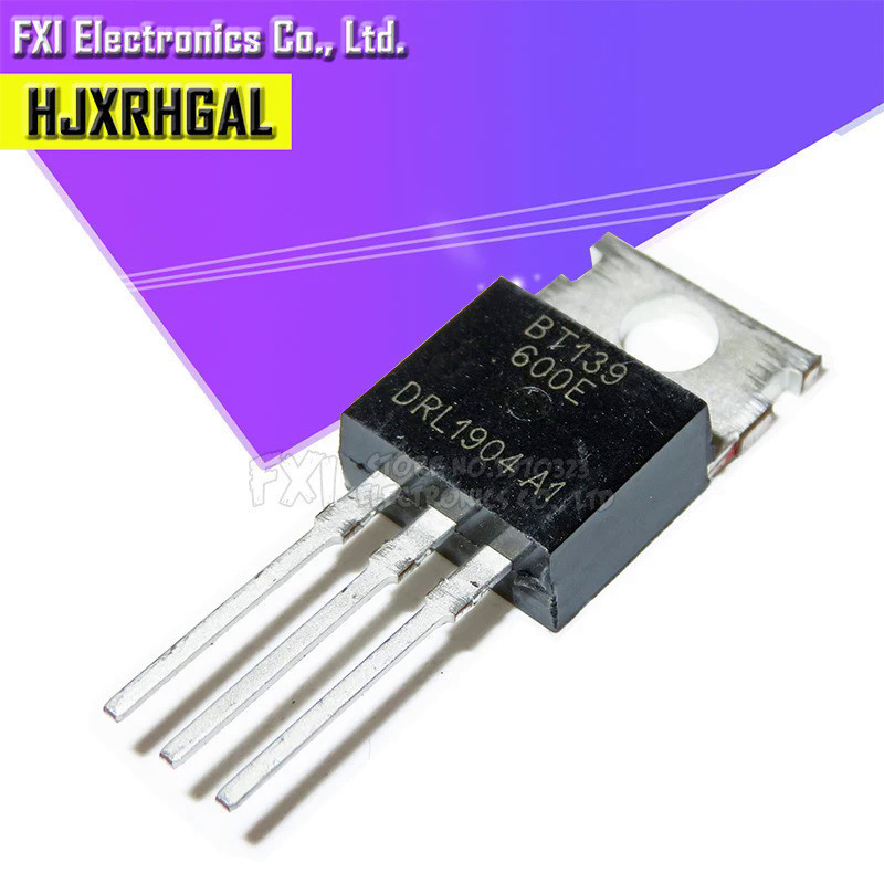 100 CÁI BT139-600E TO-220 BT139-600 TO220 BT139 Triacs RAIL TRIAC TO-220