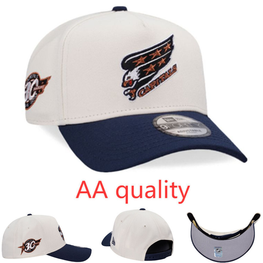 AA Quality - Mũ snapback lưỡi trai 9Forty phiên bảnchrome hai màu kỷ niệm 30 năm Washington Capitals