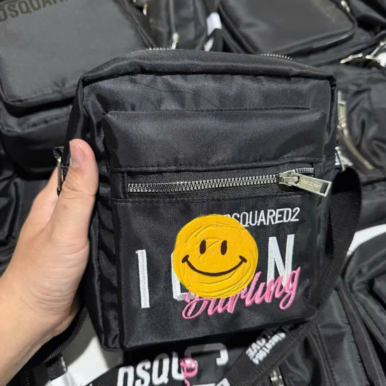 Túi Đeo Chéo, Túi Đeo Vai Thêu Chữ Ai Kon Hồng No1 Studio Thời Trang Nam Nữ