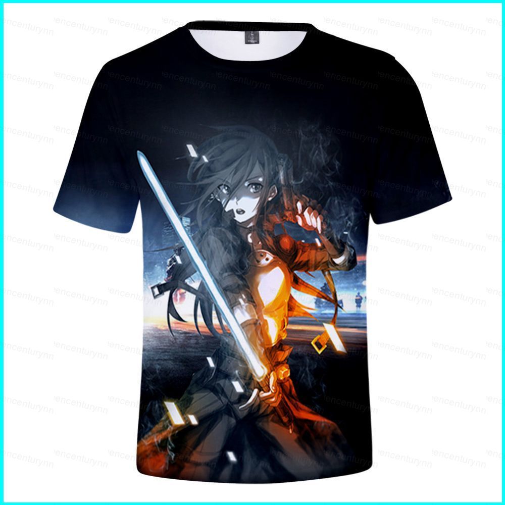 GN Sword Art Online - Áo Thun Tay Ngắn Cho Nữ, Cosplay Kazuto Kirito và Yuuki Asuna, Perfect cho Hal