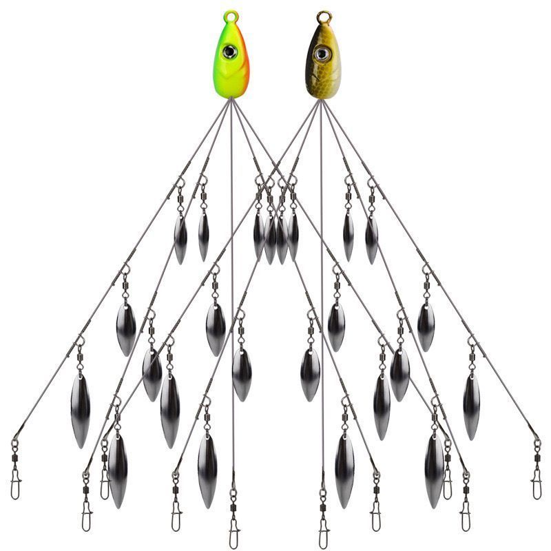 Alabama Luya Giả Mồi Pin Mồi Giả Shi Treo Bộ Biển Bass Kim Sa Lấp Lánh Alabama Luya Rơm Tấn Công Câu