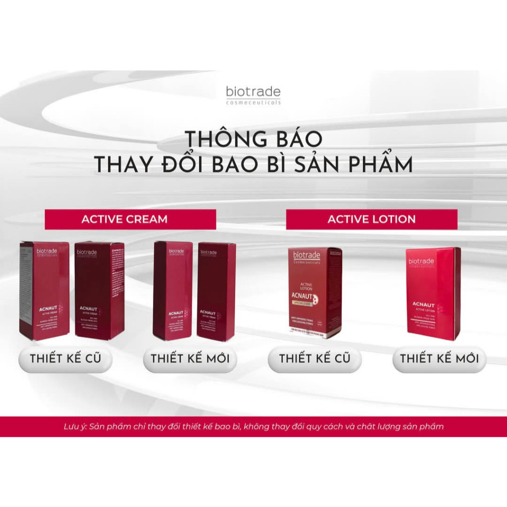 Kem chấm Mụn Biotrade Acnaut Active Cream giảm đỏ, mờ thâm Biotrade