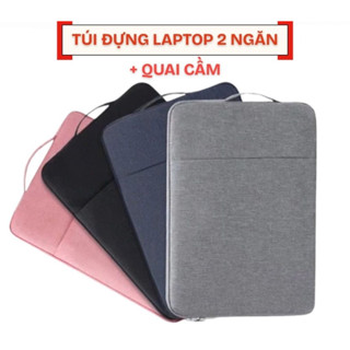 Túi Chống Sốc Laptop 2 Ngăn Có Quai Cầm Xách Tay Đa Năng 13-15.6 Inch Macbook Air Pro Dell HP - Nhiều Màu