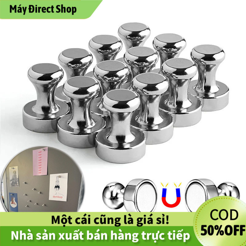【Máy】Nam Châm Núm Inox Treo Đồ Lực Hút Mạnh Gắn Cửa Sắt Bảng Kim Loại Sử Dụng Dễ Dàng Gọn Nhẹ