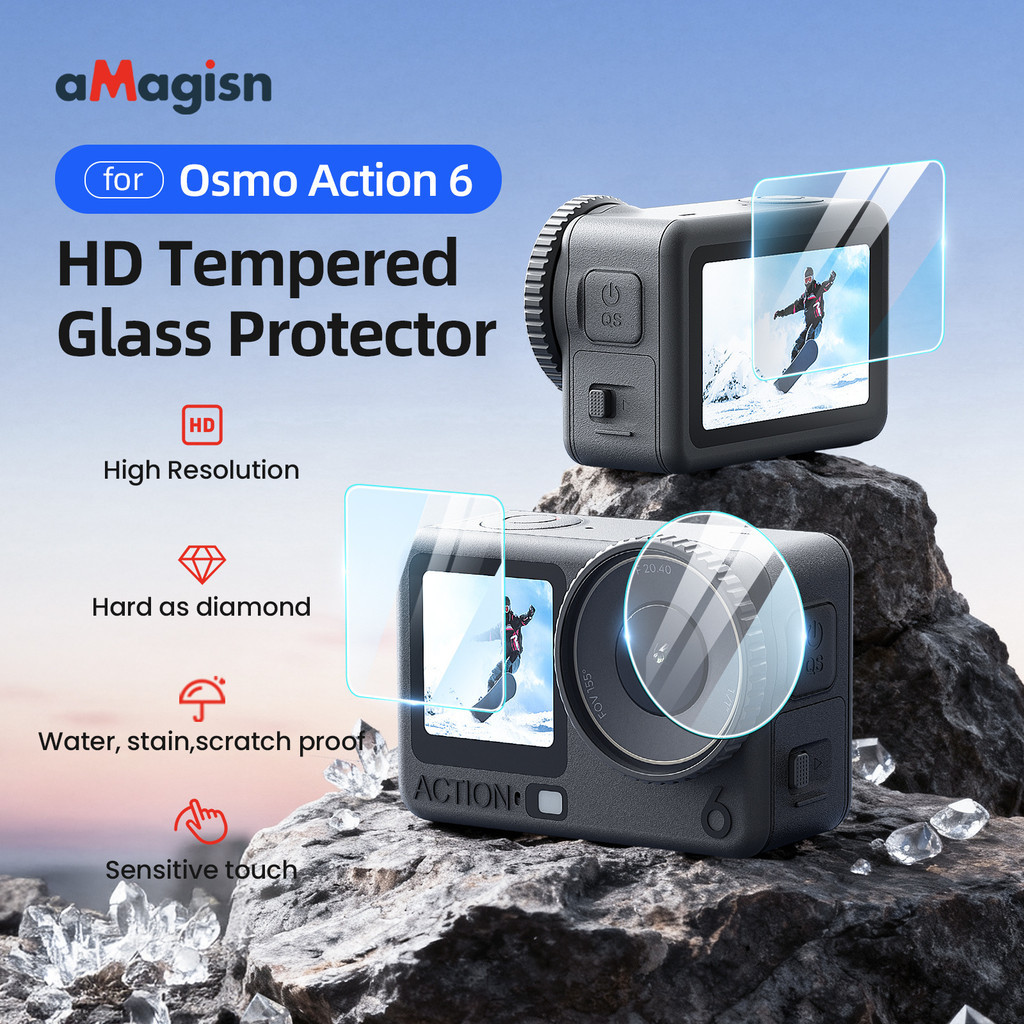 [HÀ NỘI] kính cường lực DJI Osmo Action 6 ( Màn trước + Màn Sau + Lens )