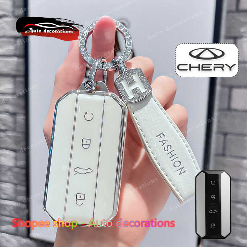 Ốp chìa khóa ô tô cho CHERY Jaecoo 5 ev Vỏ chìa khóa Tpu Chery Jaecoo 5 nơ móc khóa