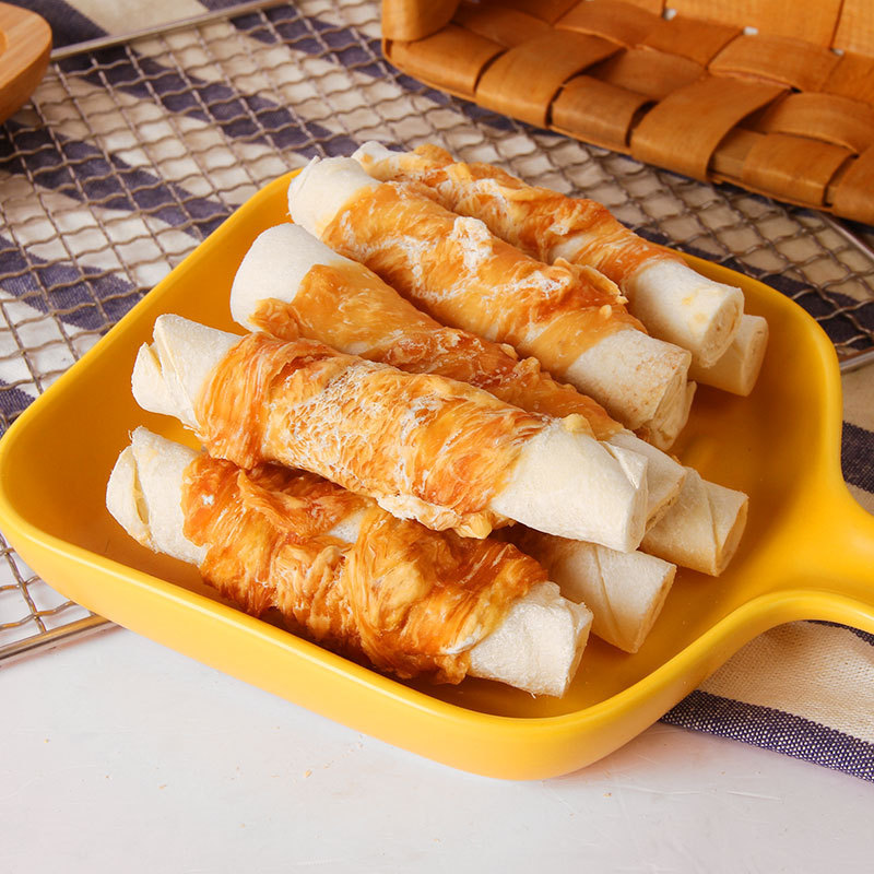 [Hàng có sẵn] Monbei Pet Dog Snacks Chicken Molar Stick Chicken Tangled Cowhide One Meat Jerky Teddy