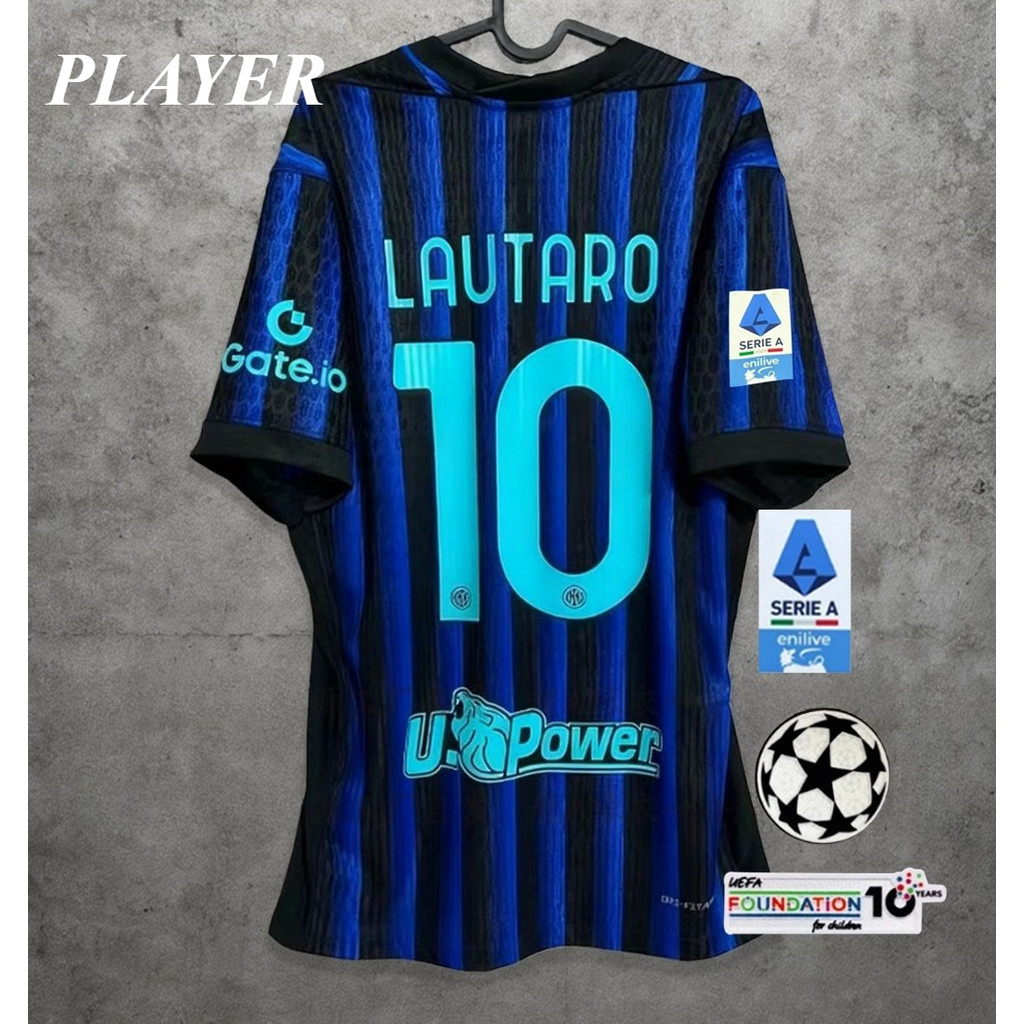 25 / 26 INTER MILAN HOME PLAYER VẤN ĐỀ FOOTBALL JERSEY S-2XL
