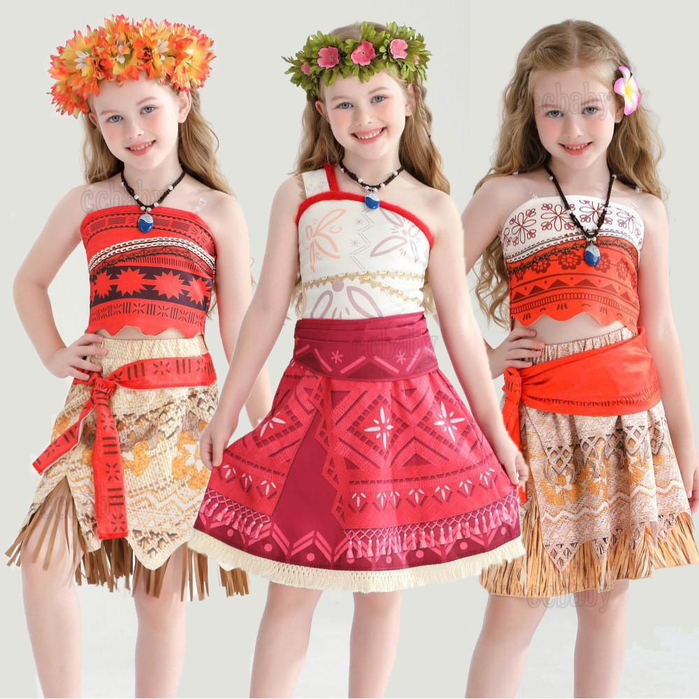Công Chúa Moana Trang Phục Cho Trẻ Em Bé Gái 2 3 4 5 6 7 8 9 10 Tuổi Moana Đầm Cho Bé Gái Trẻ Em Áo 