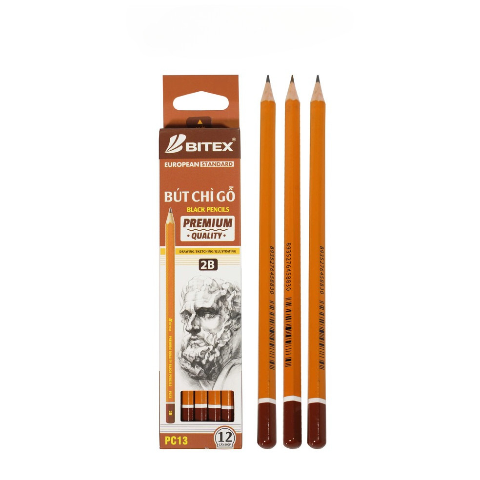 [ANKICO] Bút chì mỹ thuật BITEX 2B - PC13