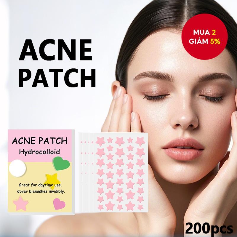 200 miếng dán mụn Hydrocolloid, miếng dán mụn - miếng dán mụn vô hình cho mặt, vết thâm & mụn trứng 