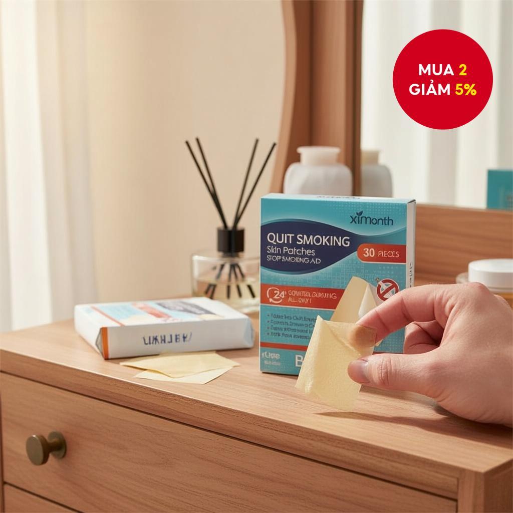 Miếng dán cai thuốc lá 7mg Nicotine, miếng dán hỗ trợ bỏ thuốc, miếng dán chống dính nhẹ nhàng và đá