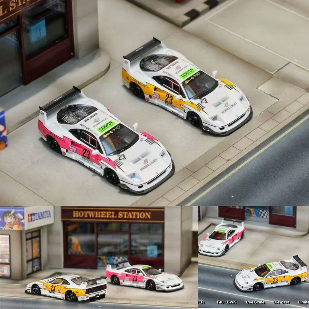 GHOST PLAYER 1/64 Ferrari F40 LBWK Lightning Mô Hình Xe Mô Phỏng Quy Mô Nhỏ Hợp Kim Xe Ô Tô Mô Hình 