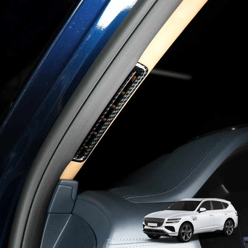 Dành Cho Genesis GV80 2025 2026 LHD Điều Chỉnh Sợi Carbon Chữ A Trước Trên Cửa Thoát Khí Bao Điều Hò