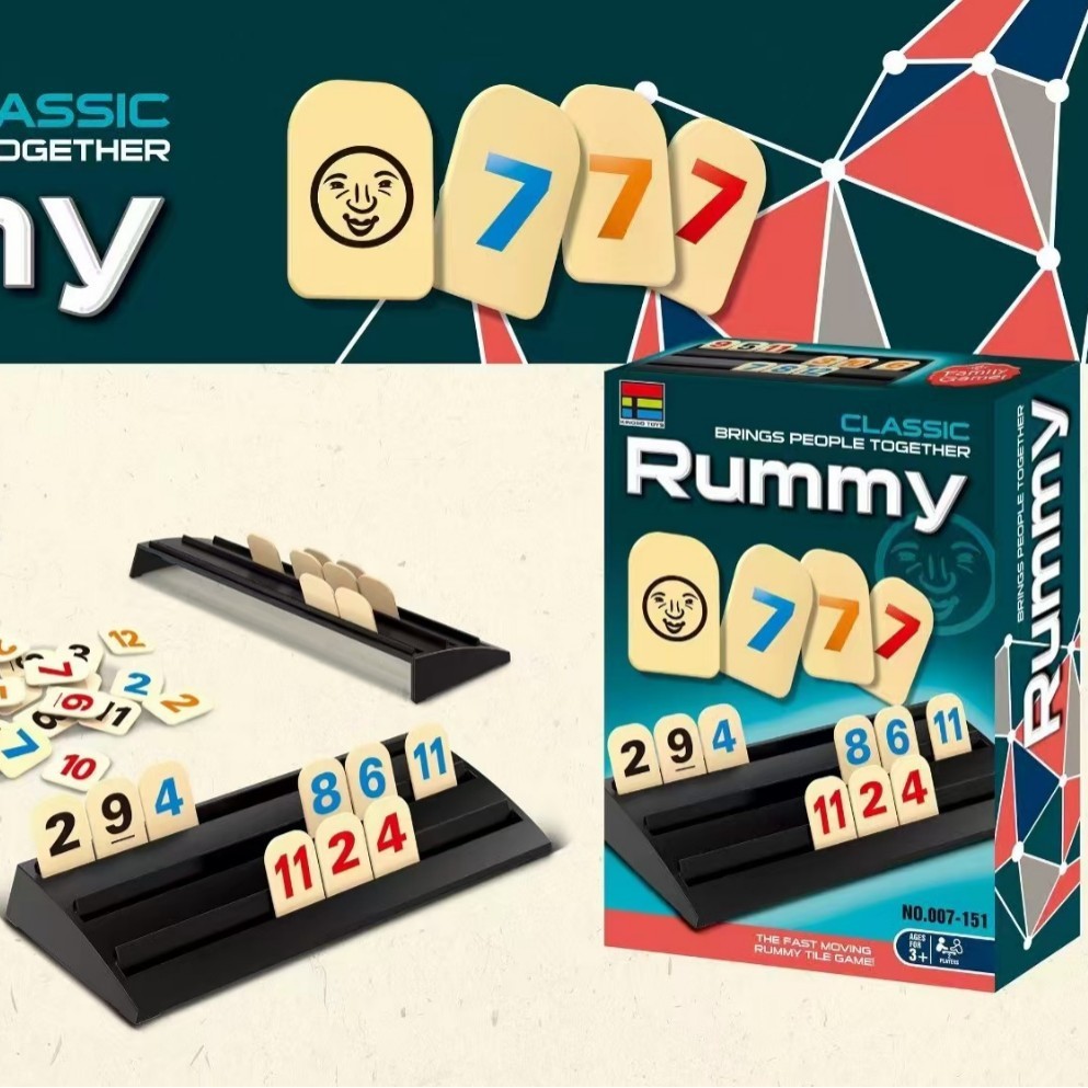 [Sẵn sàng] Rummy Number Card Board Game Đồ chơi giáo dục Tiệc gia đình Thẻ cờ vua tương tác Israel M